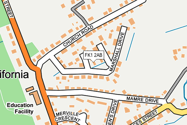 FK1 2AB map - OS OpenMap – Local (Ordnance Survey)