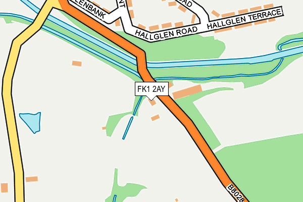 FK1 2AY map - OS OpenMap – Local (Ordnance Survey)