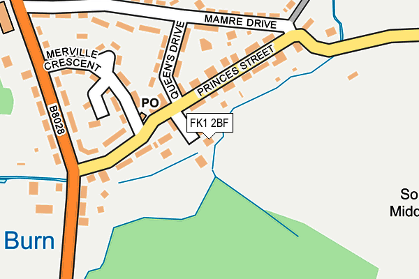 FK1 2BF map - OS OpenMap – Local (Ordnance Survey)