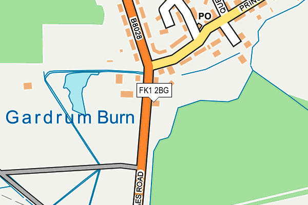 FK1 2BG map - OS OpenMap – Local (Ordnance Survey)