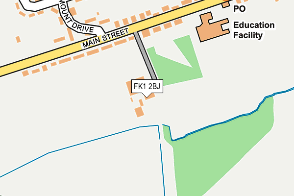 FK1 2BJ map - OS OpenMap – Local (Ordnance Survey)