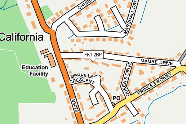 FK1 2BP map - OS OpenMap – Local (Ordnance Survey)