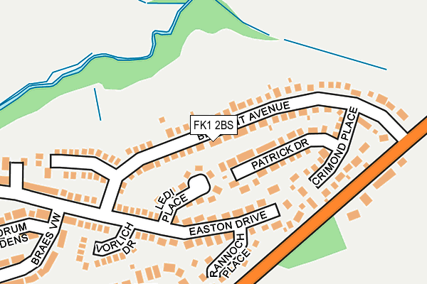 FK1 2BS map - OS OpenMap – Local (Ordnance Survey)