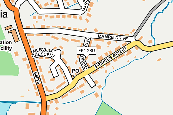 FK1 2BU map - OS OpenMap – Local (Ordnance Survey)