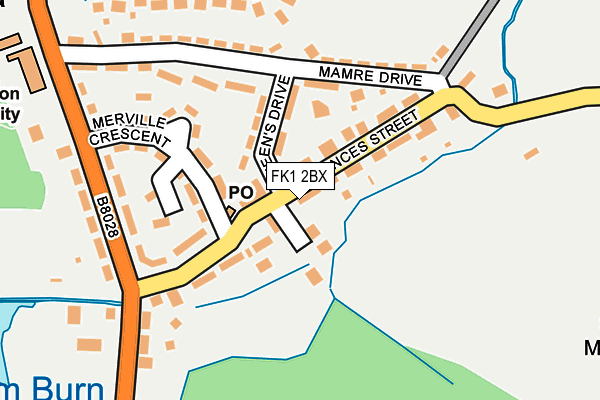 FK1 2BX map - OS OpenMap – Local (Ordnance Survey)