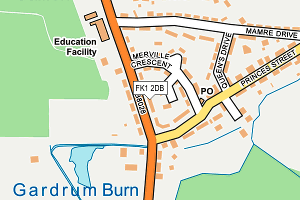 FK1 2DB map - OS OpenMap – Local (Ordnance Survey)