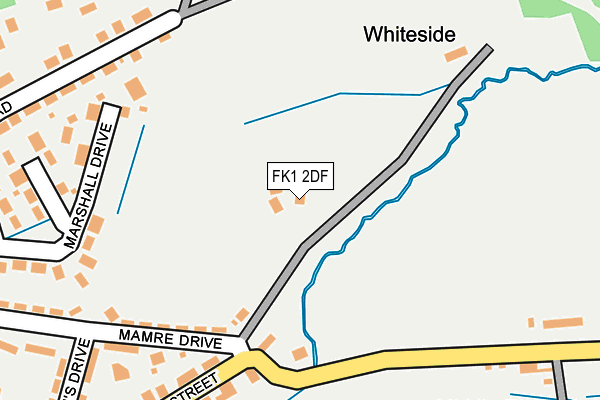 FK1 2DF map - OS OpenMap – Local (Ordnance Survey)