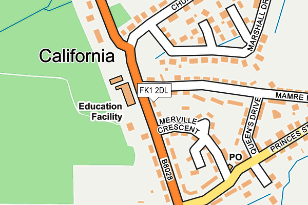 FK1 2DL map - OS OpenMap – Local (Ordnance Survey)