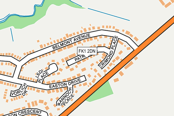 FK1 2DN map - OS OpenMap – Local (Ordnance Survey)