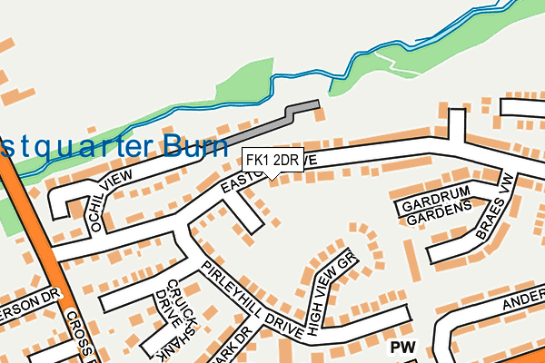 FK1 2DR map - OS OpenMap – Local (Ordnance Survey)