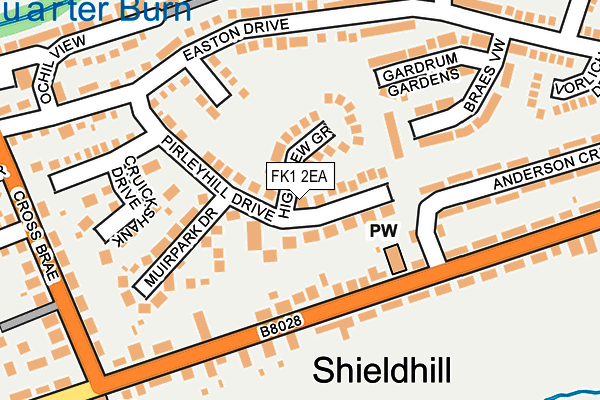 FK1 2EA map - OS OpenMap – Local (Ordnance Survey)