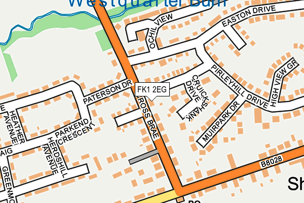 FK1 2EG map - OS OpenMap – Local (Ordnance Survey)