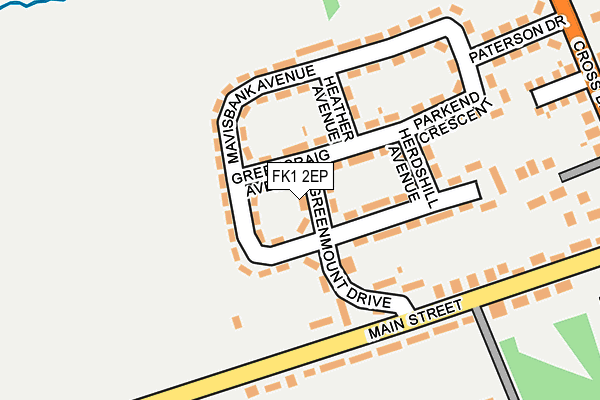 FK1 2EP map - OS OpenMap – Local (Ordnance Survey)