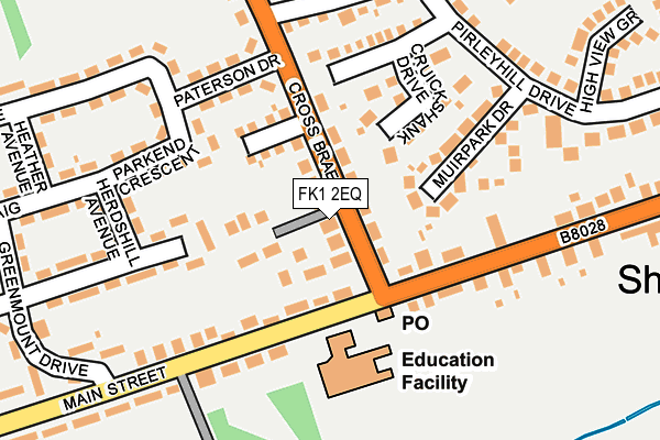 FK1 2EQ map - OS OpenMap – Local (Ordnance Survey)