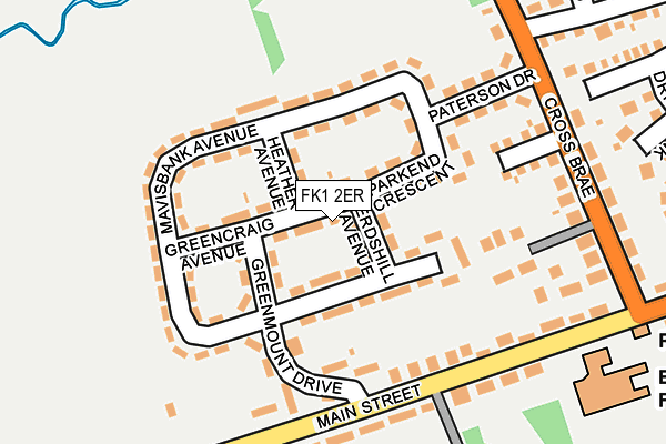 FK1 2ER map - OS OpenMap – Local (Ordnance Survey)
