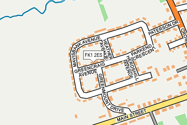 FK1 2ES map - OS OpenMap – Local (Ordnance Survey)