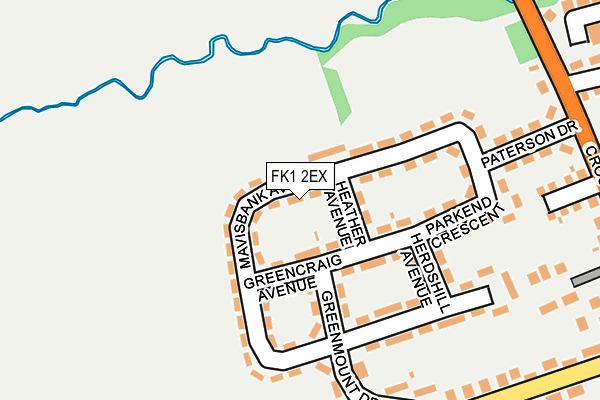 FK1 2EX map - OS OpenMap – Local (Ordnance Survey)