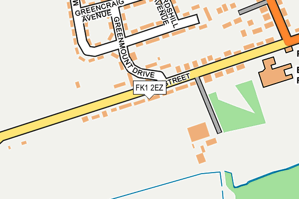 FK1 2EZ map - OS OpenMap – Local (Ordnance Survey)