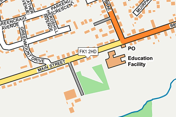 FK1 2HD map - OS OpenMap – Local (Ordnance Survey)