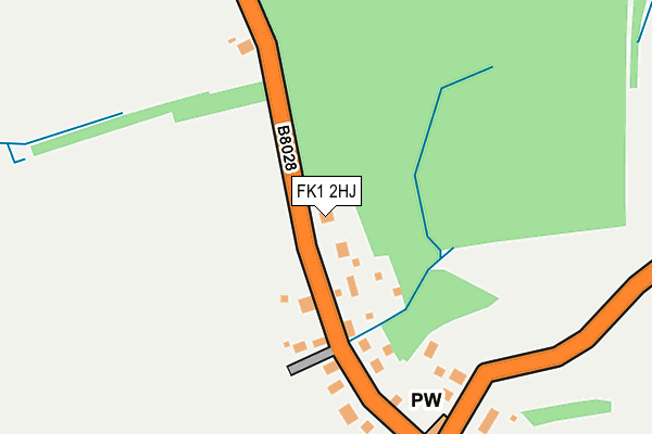 FK1 2HJ map - OS OpenMap – Local (Ordnance Survey)