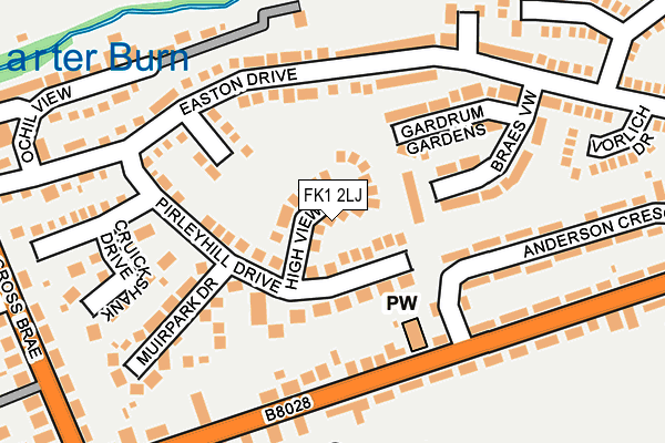 FK1 2LJ map - OS OpenMap – Local (Ordnance Survey)