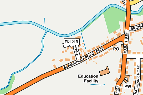 FK1 2LR map - OS OpenMap – Local (Ordnance Survey)