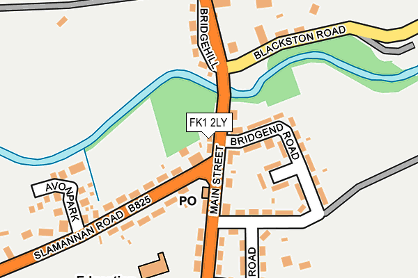 FK1 2LY map - OS OpenMap – Local (Ordnance Survey)