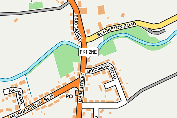 FK1 2NE map - OS OpenMap – Local (Ordnance Survey)