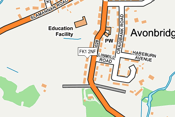 FK1 2NF map - OS OpenMap – Local (Ordnance Survey)