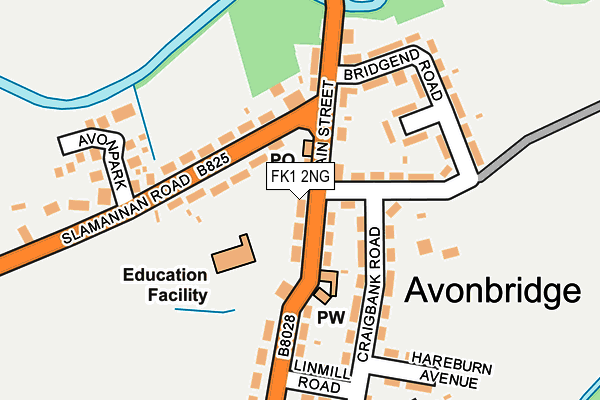 FK1 2NG map - OS OpenMap – Local (Ordnance Survey)