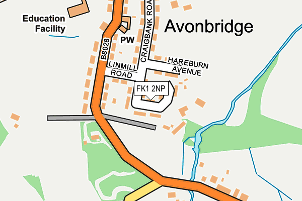 FK1 2NP map - OS OpenMap – Local (Ordnance Survey)