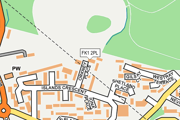 FK1 2PL map - OS OpenMap – Local (Ordnance Survey)