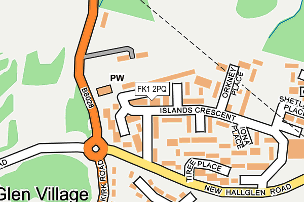 FK1 2PQ map - OS OpenMap – Local (Ordnance Survey)