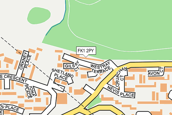 FK1 2PY map - OS OpenMap – Local (Ordnance Survey)