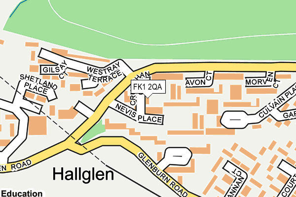 FK1 2QA map - OS OpenMap – Local (Ordnance Survey)