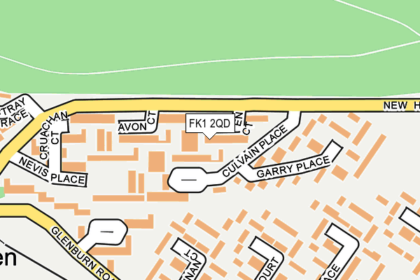 FK1 2QD map - OS OpenMap – Local (Ordnance Survey)