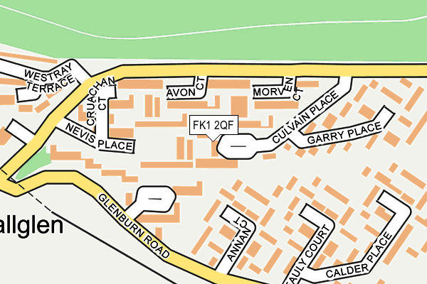 FK1 2QF map - OS OpenMap – Local (Ordnance Survey)