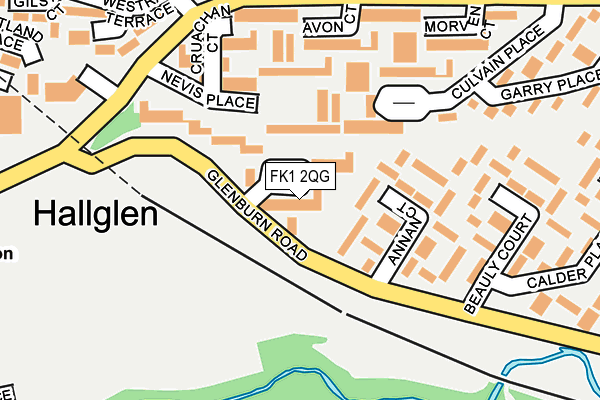 FK1 2QG map - OS OpenMap – Local (Ordnance Survey)