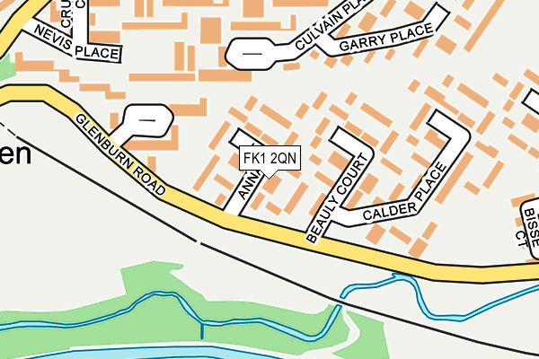 FK1 2QN map - OS OpenMap – Local (Ordnance Survey)