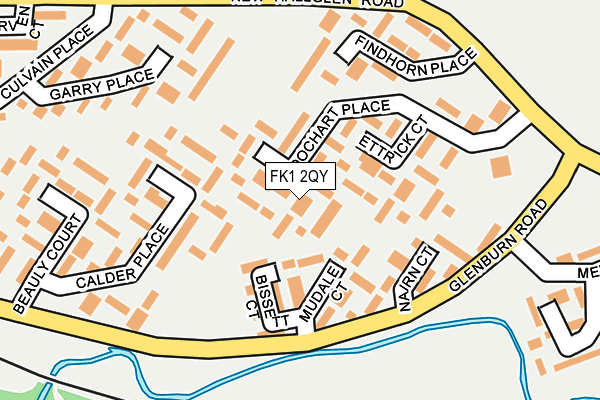 FK1 2QY map - OS OpenMap – Local (Ordnance Survey)