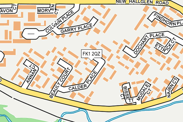 FK1 2QZ map - OS OpenMap – Local (Ordnance Survey)