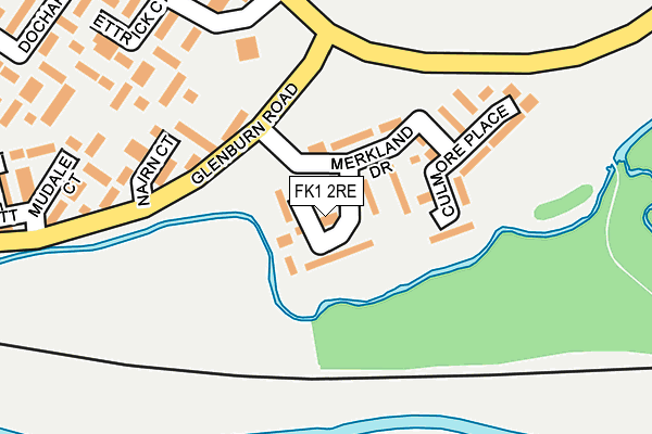 FK1 2RE map - OS OpenMap – Local (Ordnance Survey)