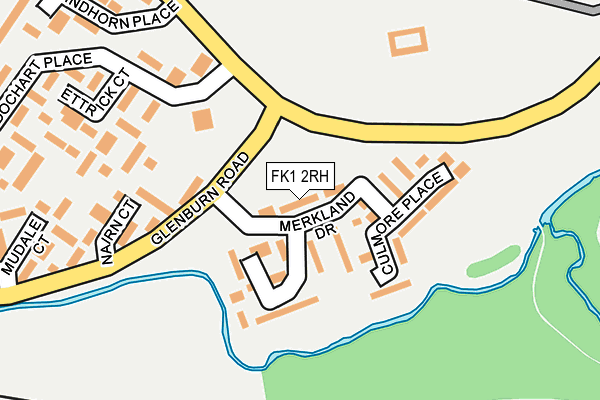 FK1 2RH map - OS OpenMap – Local (Ordnance Survey)