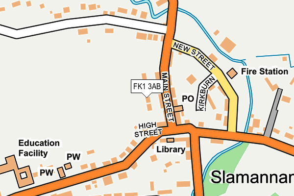 FK1 3AB map - OS OpenMap – Local (Ordnance Survey)