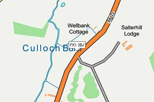 FK1 3BJ map - OS OpenMap – Local (Ordnance Survey)