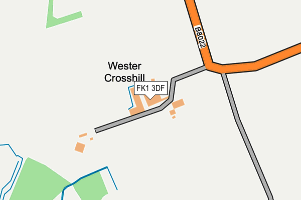 FK1 3DF map - OS OpenMap – Local (Ordnance Survey)