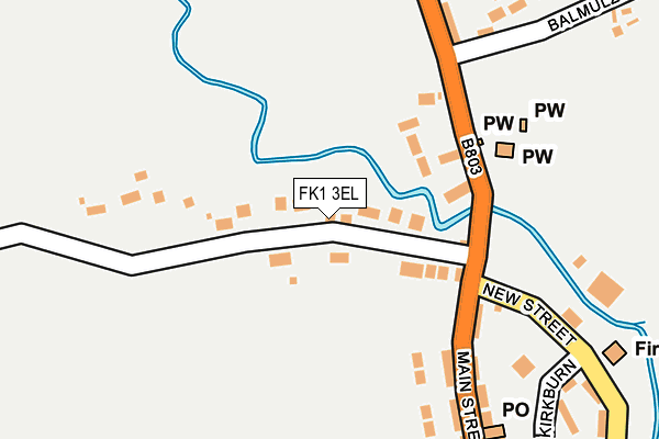 FK1 3EL map - OS OpenMap – Local (Ordnance Survey)