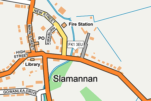 FK1 3EU map - OS OpenMap – Local (Ordnance Survey)