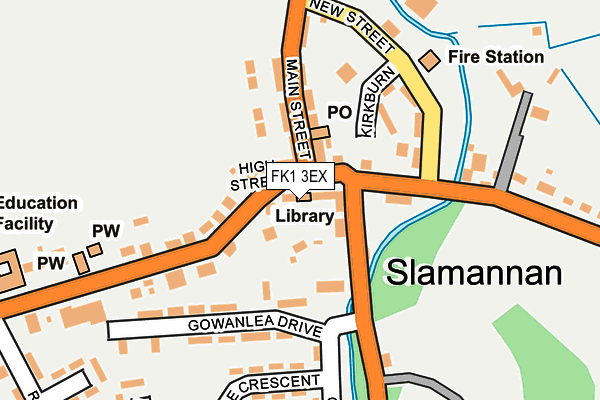 FK1 3EX map - OS OpenMap – Local (Ordnance Survey)