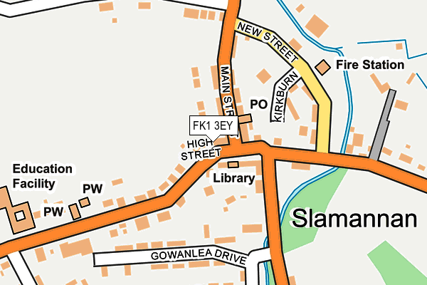 FK1 3EY map - OS OpenMap – Local (Ordnance Survey)